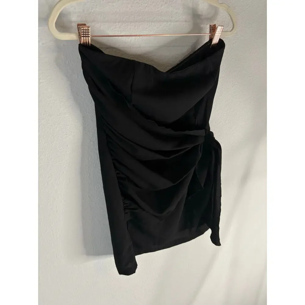 Superdown Andria Mini Dress Strapless Faux Wrap Party Cocktail Hoco Date Night S - Picture 5 of 11